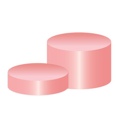 pink podium 3d element for product presentation transparent background