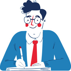 simple illustration writing on paper with a white background
