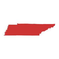Fototapeta premium Vector outline map of Tennessee state of the United States