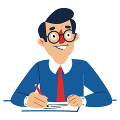 simple illustration writing on paper with a white background
