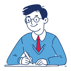 simple illustration writing on paper with a white background
