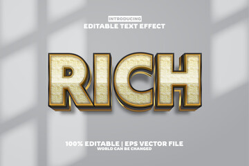 Rich editable text effect in modern trend style