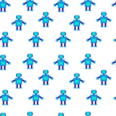 children toy robot pattern. Pattern Kids background. Playful toys background. toy pattern background. baby pattern background. robot pattern. 