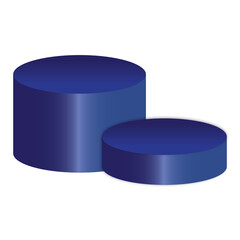 blue podium 3d element for product presentation transparent product