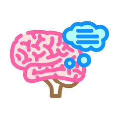 thought bubble brainstorm color icon vector. thought bubble brainstorm sign. isolated symbol illustration