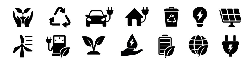 Green energy icon. Ecology icon.