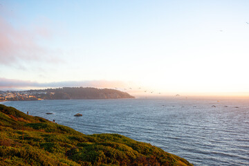 San Francisco Bay Area in the evening light