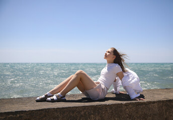 Portrait of a young teenage girl