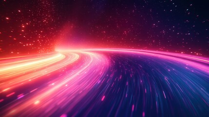 Abstract Light Trails in Space