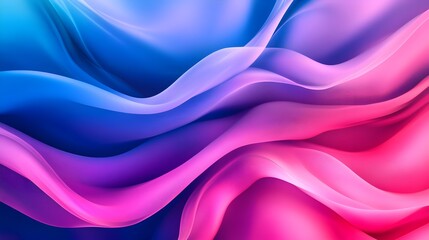 Obraz premium Softly transitioning gradient shapes in calming, vibrant colors, emphasizing abstract fluidity and smooth visual flow, creating a peaceful aesthetic