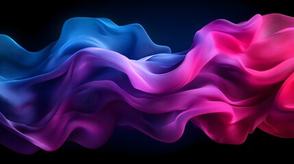 Fototapeta premium Fluid abstract shapes, vibrant colors, smooth transitions, soft gradients, futuristic ambiance