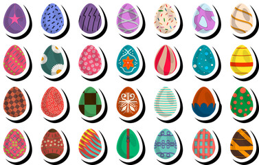 Illustration on theme celebration holiday Easter with hunt colorful bright eggs