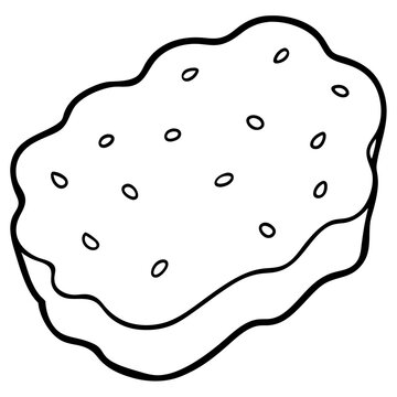 recommend clip art: sponge outline coloring book page line art illustration digital drawing