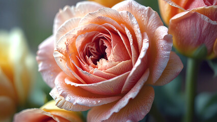 yellow rose closeup