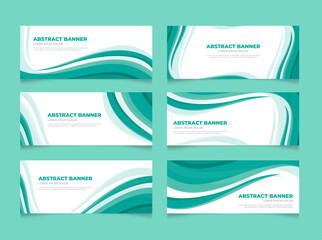 Fototapeta premium Abstract wave banners vector illustration. Template Flyer, brochure,business card