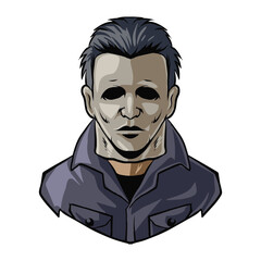 Halloween Illustration Vintage Graphic Flat Icon Logo Skull Design Art Vector