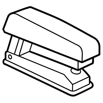 recommend clip art: stapler outline coloring book page line art illustration digital drawing