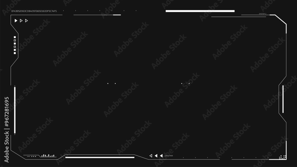 Poster futuristic video camera viewfinder overlay. 4k template for drone, futuristic cam rec or video ui. c