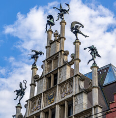 Figuren auf Gebäude Gent, Belgien