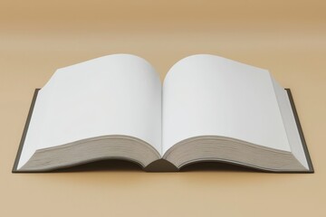 Hardcover catalog, book, or brochure mockup isolated on soft gray background. 3D illustration.
