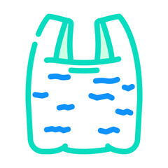 bag plastic package color icon vector. bag plastic package sign. isolated symbol illustration