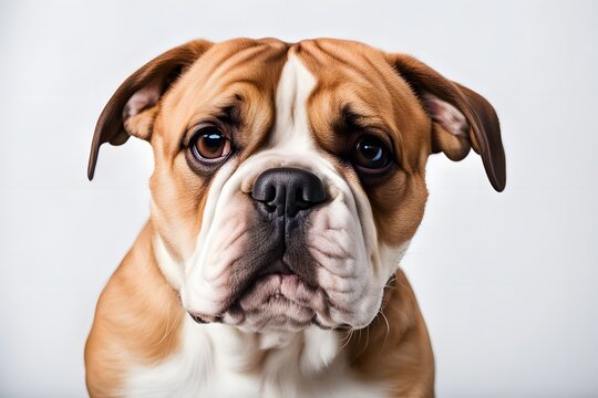Beabull dog on white background, AI Generated