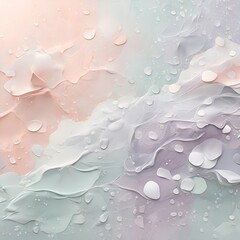 floral background with bubbles