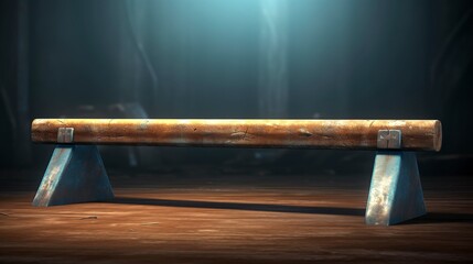 A photo of a gymnastics balance beam