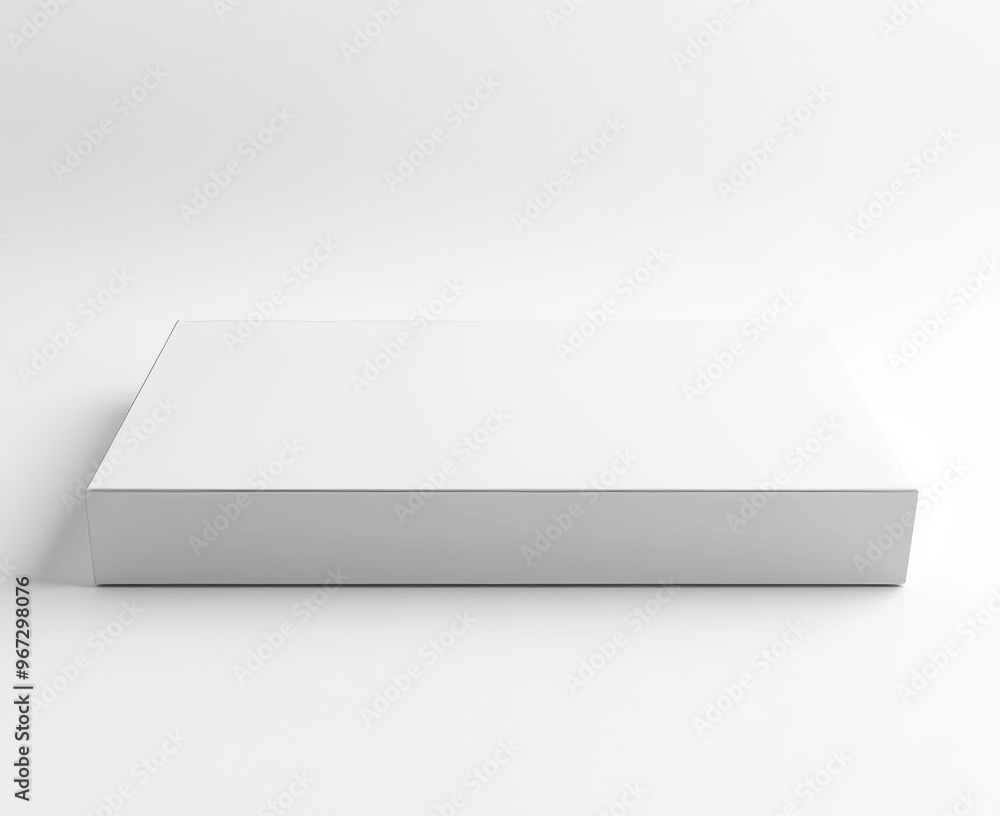 Poster mock up template for white box packaging with product background design container cardboard blank pa