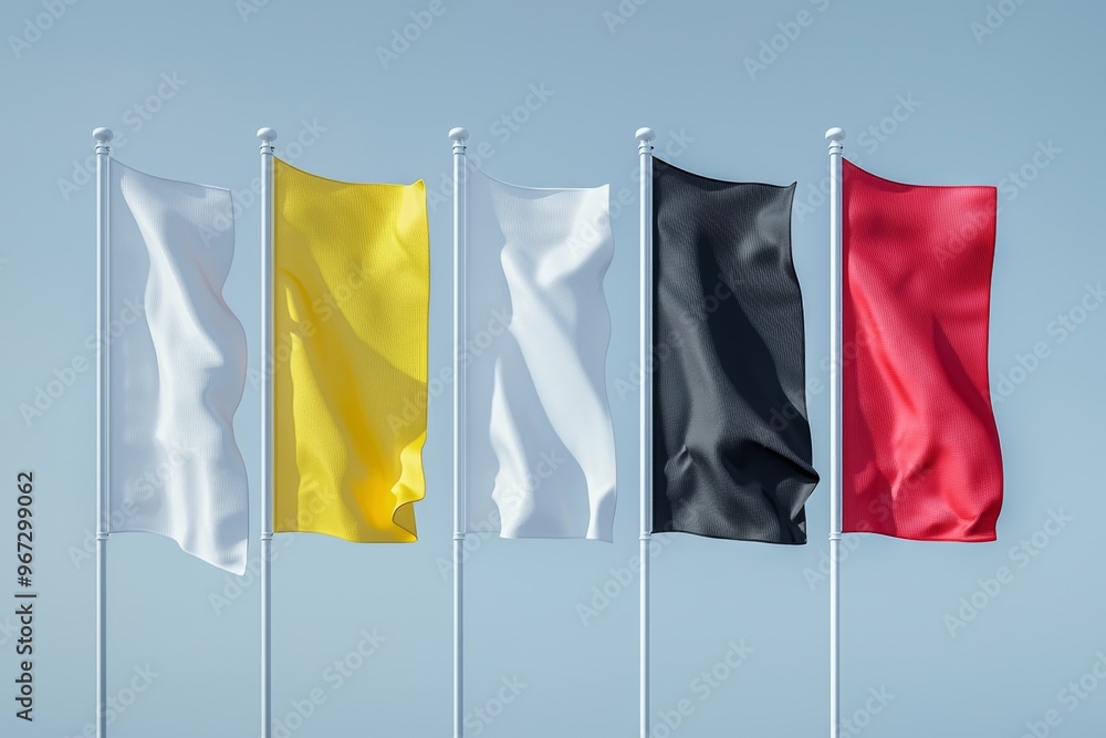 Aufkleber the feather flag banner stand display mock up is isolated on a white background. this is a detailed 