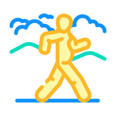 walking pregnant fitness color icon vector. walking pregnant fitness sign. isolated symbol illustration