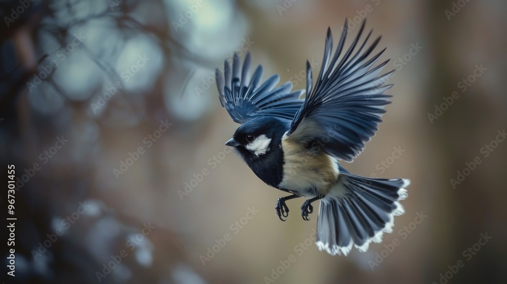 Poster A bird diving or swooping close to the camera, with a sense of speed and agility captured in the moment of flight.