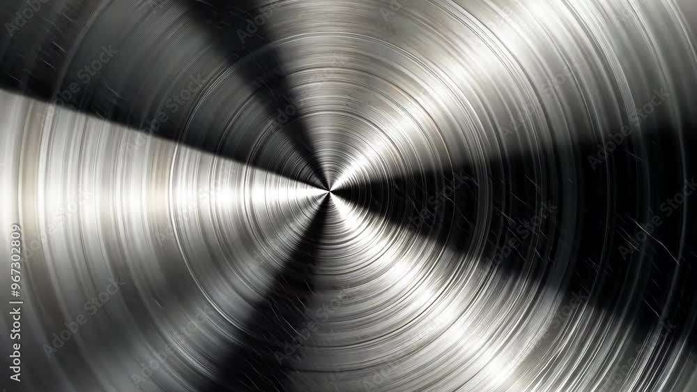 Poster exploring the intricate patterns of polished steel in a manufacturing workshop