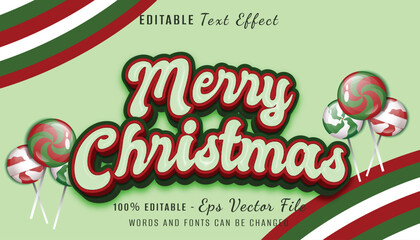 merry christmas 3d text effect design