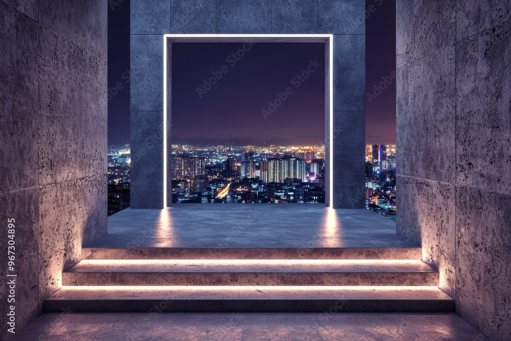 Aufkleber presented here is the front view of a blank white square illuminated billboard with space for your l
