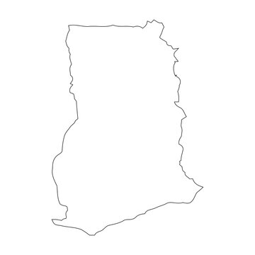 recommend clip art: Ghana map outline isolated on transparent background