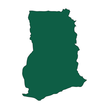 recommend clip art: Ghana map silhouette isolated on transparent background