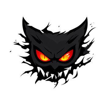 recommend clip art: Halloween clipart spooky eyes glowing peering darkness sharp claws creeping cartoon style transparent background eerie shadows