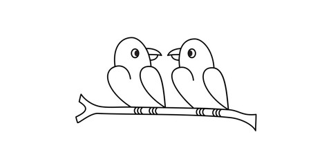 silhouette of love birds