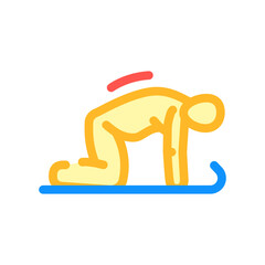 gentle pelvic rocking pregnant fitness color icon vector. gentle pelvic rocking pregnant fitness sign. isolated symbol illustration