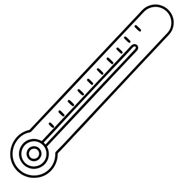 recommend clip art: thermometer outline coloring book page line art illustration digital drawing