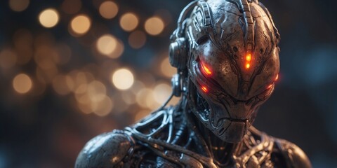 Alien Cyborg Creature Warrior From Space.