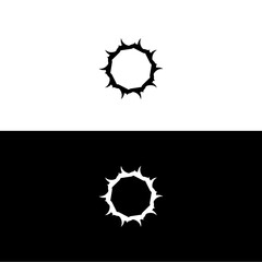 Black and white circle vector logo template design.. Circle creative icon logo