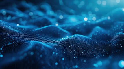 Abstract Blue Digital Wave