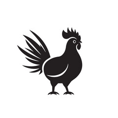 Rooster in cartoon, doodle style . Image for t-shirt, web, mobile apps and ui. Isolated 2d vector illustration in logo, icon, sketch style, Eps 10, black and white. AI Generative