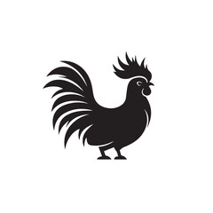 Rooster in cartoon, doodle style . Image for t-shirt, web, mobile apps and ui. Isolated 2d vector illustration in logo, icon, sketch style, Eps 10, black and white. AI Generative