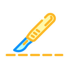 excision surgery color icon vector. excision surgery sign. isolated symbol illustration