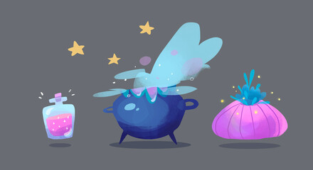 magic items for witch for game design © Anastasia