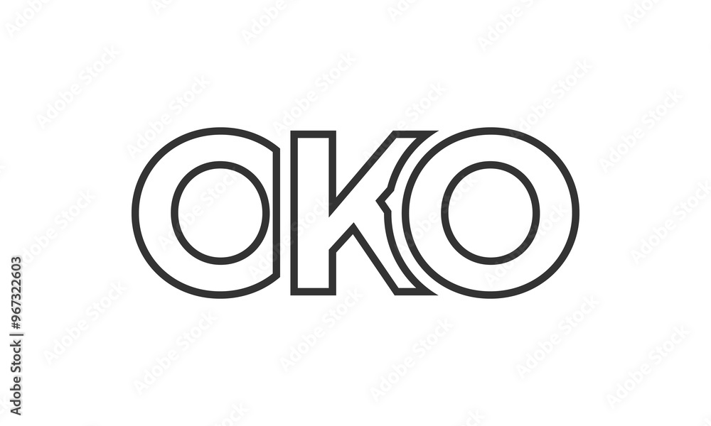 Poster oko logo design template with strong and modern bold text. initial based vector logotype featuring s