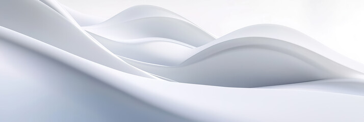 A white futuristic background with smooth, flowing lines and abstract, curved surfaces